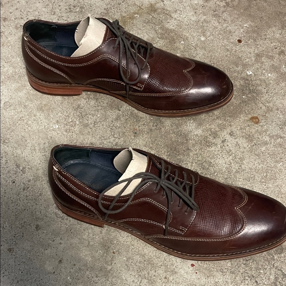 Johnston & Murphy Dark Brown Leather Oxfords